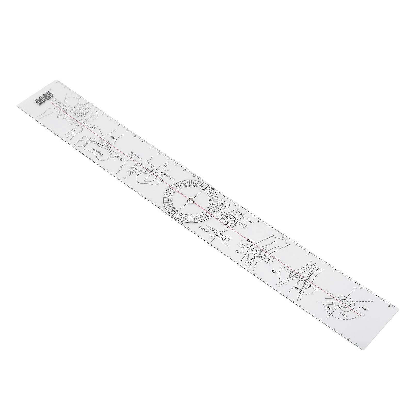 PVC Goniometer Angle Ruler 360 Degree Measure Joints Motion Range for Physical Therapy