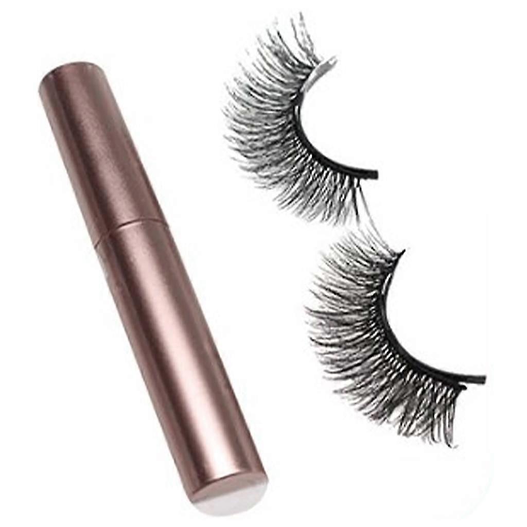 False Eyelashes Kit with Liquid Eyeliner for Dramatic Meeting Birthday E