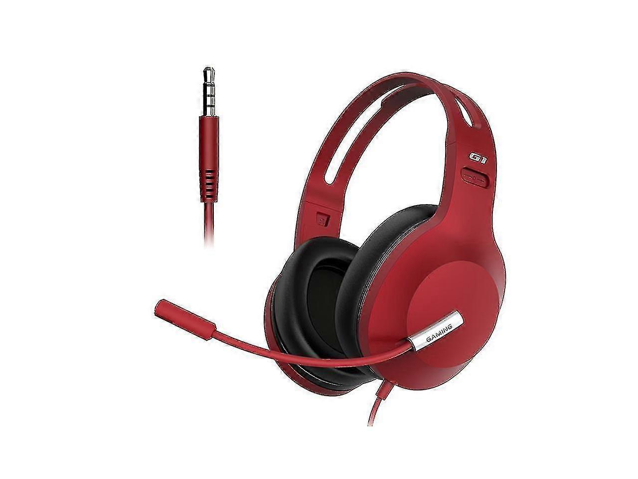EVAGO Wired Gaming Headset With Anti-noise Microphone Red