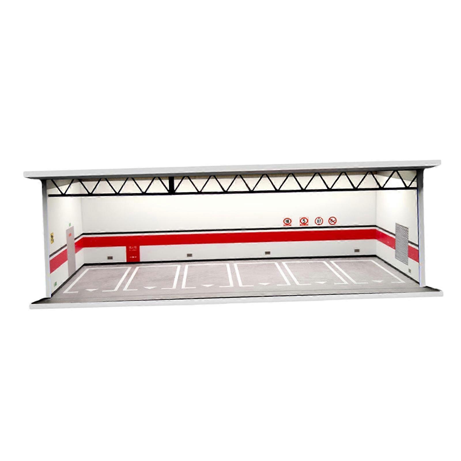 1/64 Scale Car Model Display Case Layout 6 Parking Space Model Car Show Case D