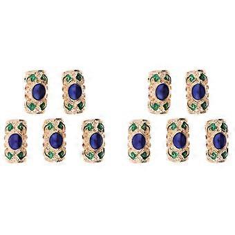 10pcs Dreadlock Hair Beads Braiding Pins Rings Cuff Clips Fashion Jewelry