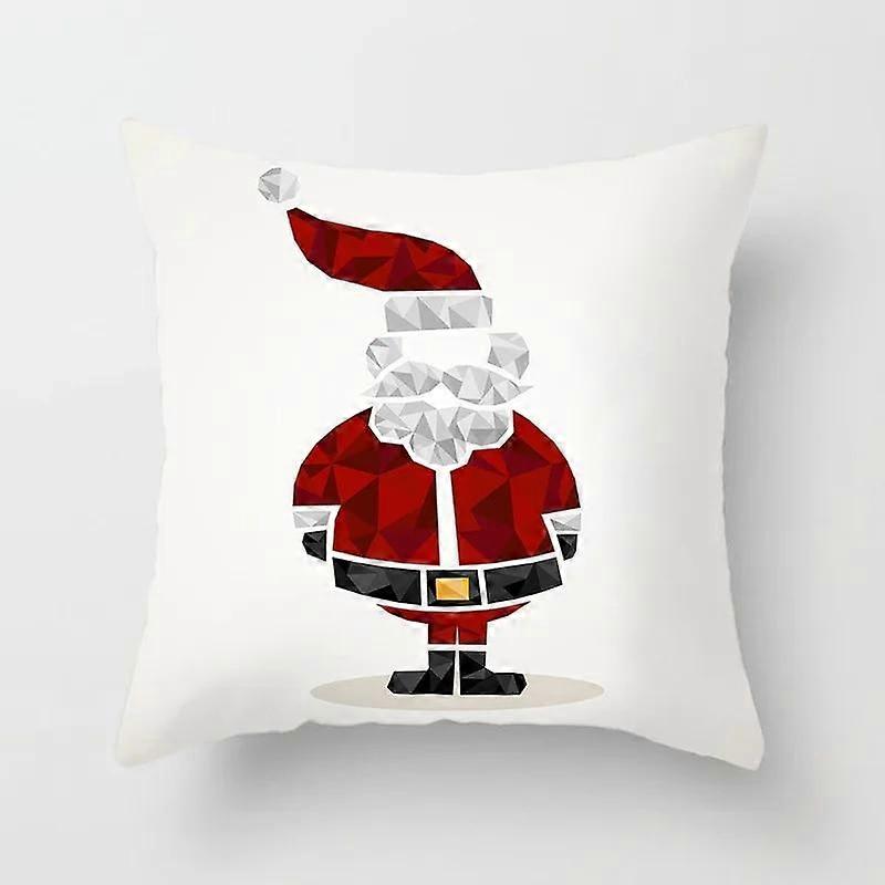 Capa de Almofada Decorativa de Natal Vermelha Capa de Almofada de Árvore de Natal com Estampa de Veado Sofá Quarto Quarto Novo