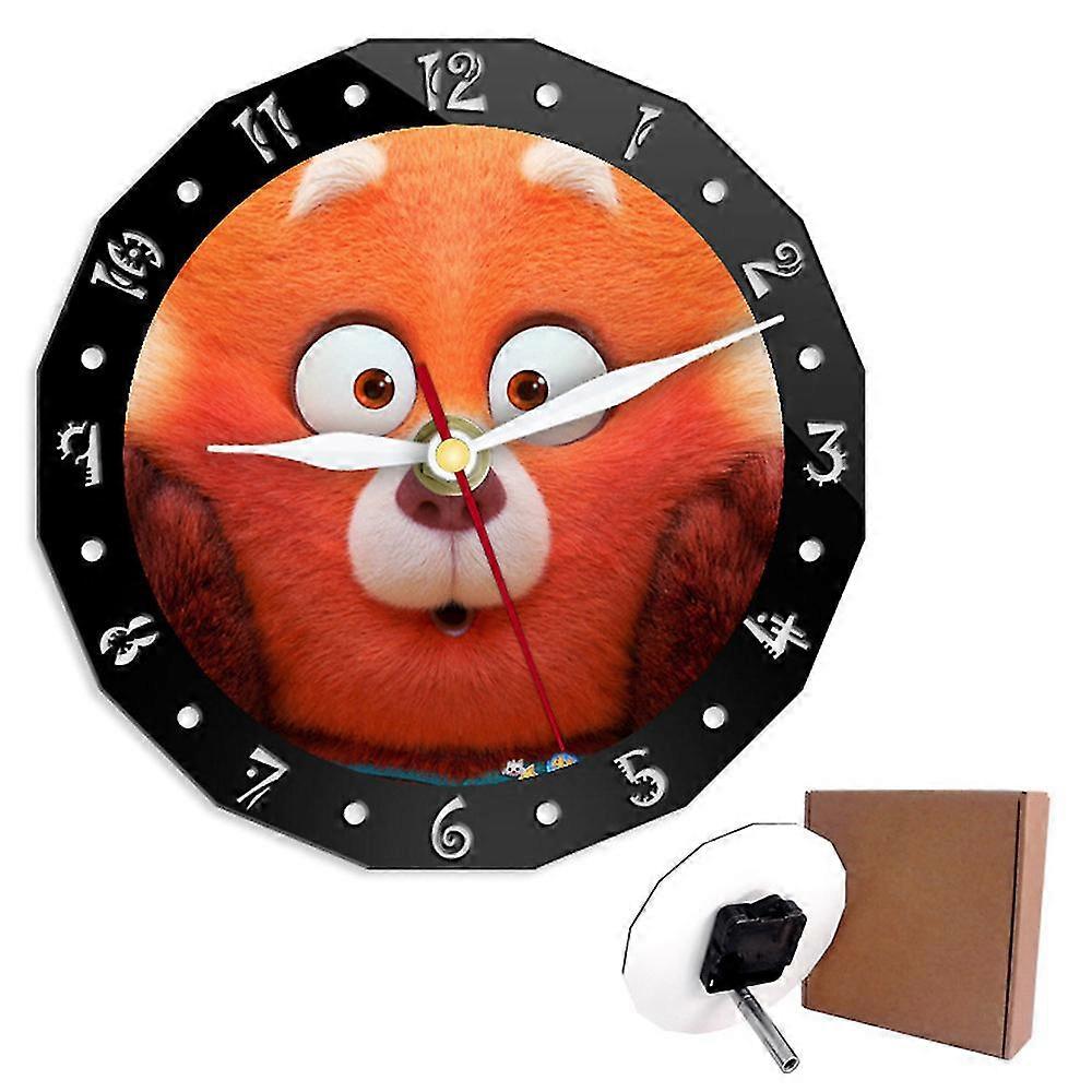 Turning Red Wall Clock Table Clock Ornament Home Desktop Decors
