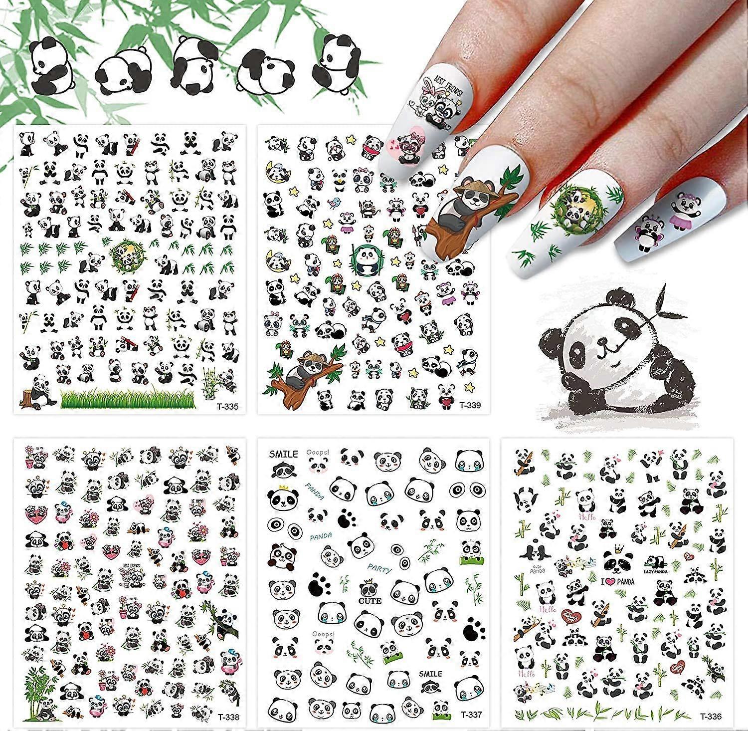 Nagelsticker Set – 15 Blätter Mit Bunten Motiven (Tiere, Blumen, Cartoon), Selbstklebend, Für DIY Nail Art