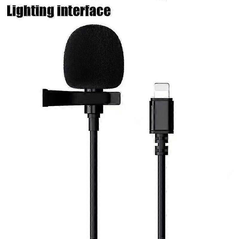 Clip Microphone Collar Mini Condenser Stereo Phone Portable Interface
