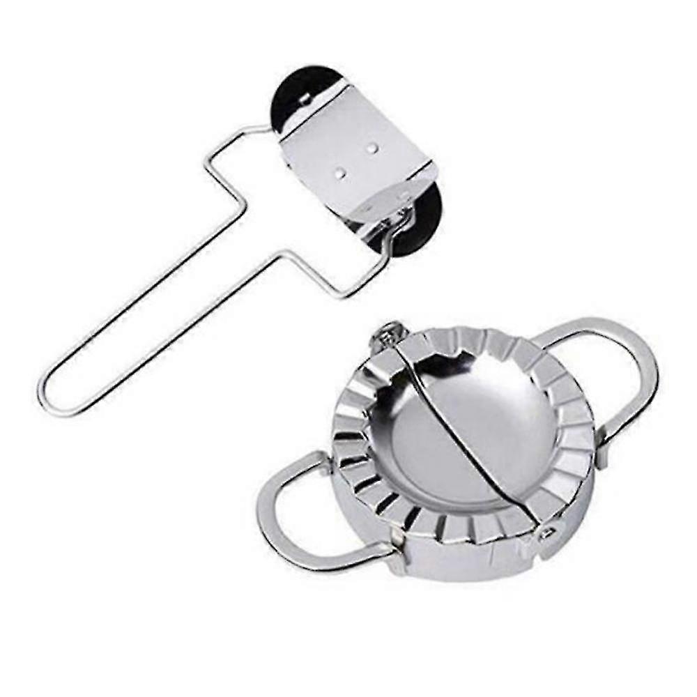 Dumpling machine mold with flour ring knife