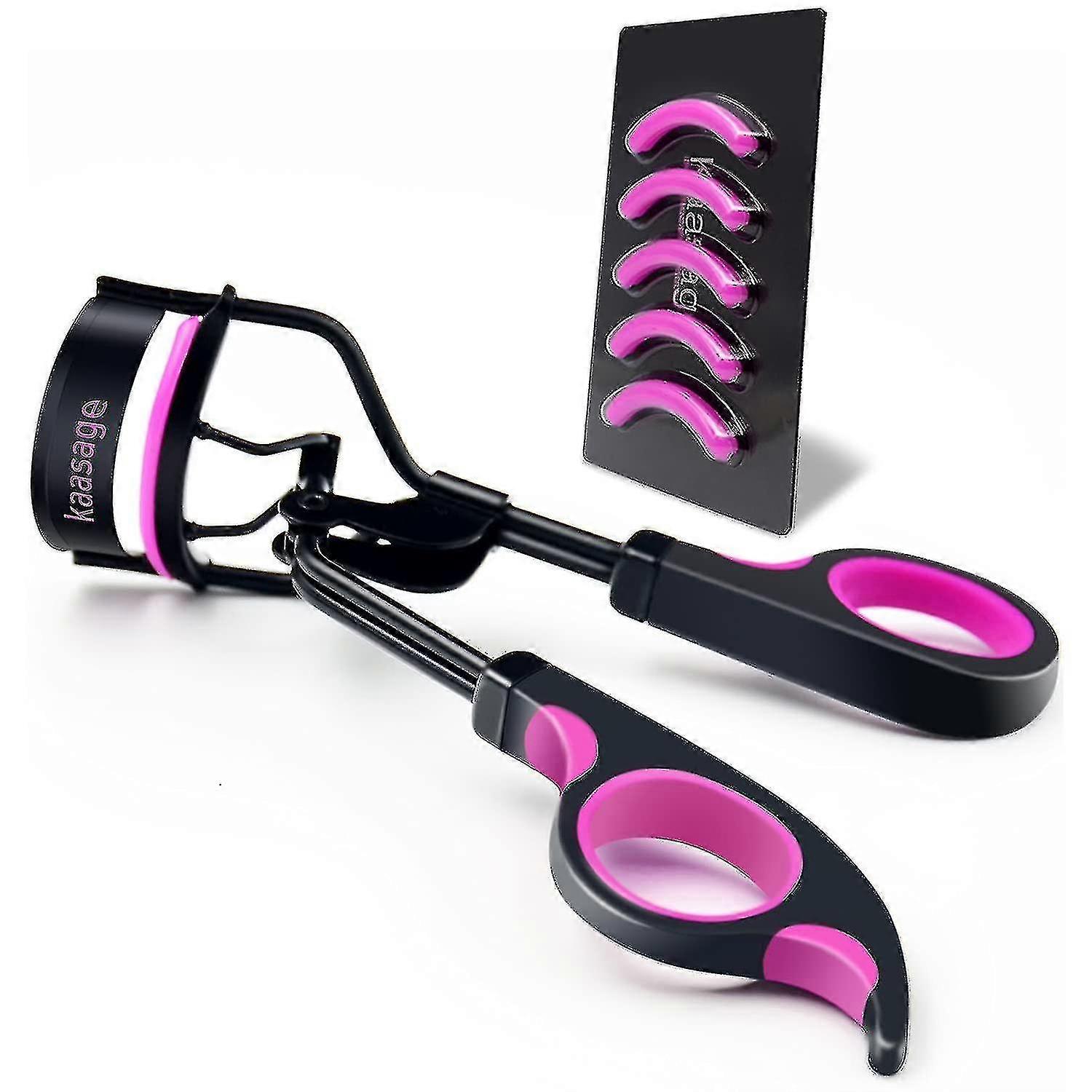 Eyelash Curler With Pads - Lash Curler With Eyebrow Tweezer & Silicone Pads