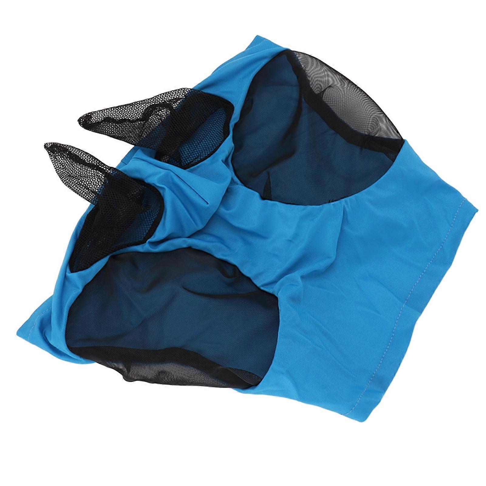 Breathable Horse Mesh Fly Mask with Ear Protection Size 44x36cm for All Horses