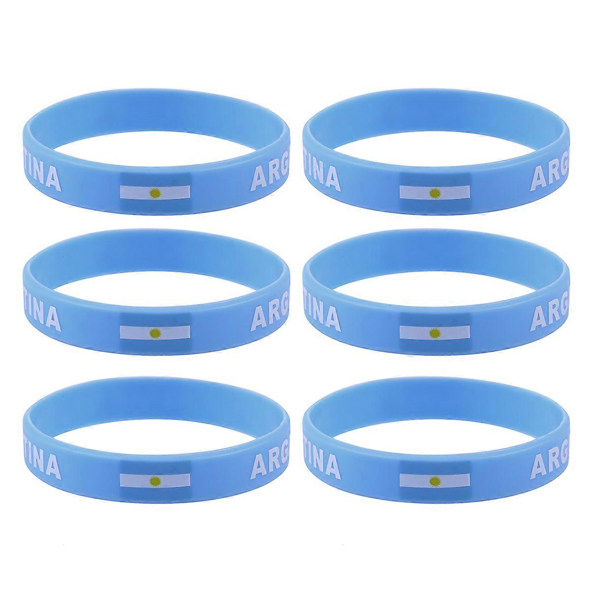 6 Pz Paese Braccialetto In Silicone Moda Braccialetto Sportivo (Argentina)