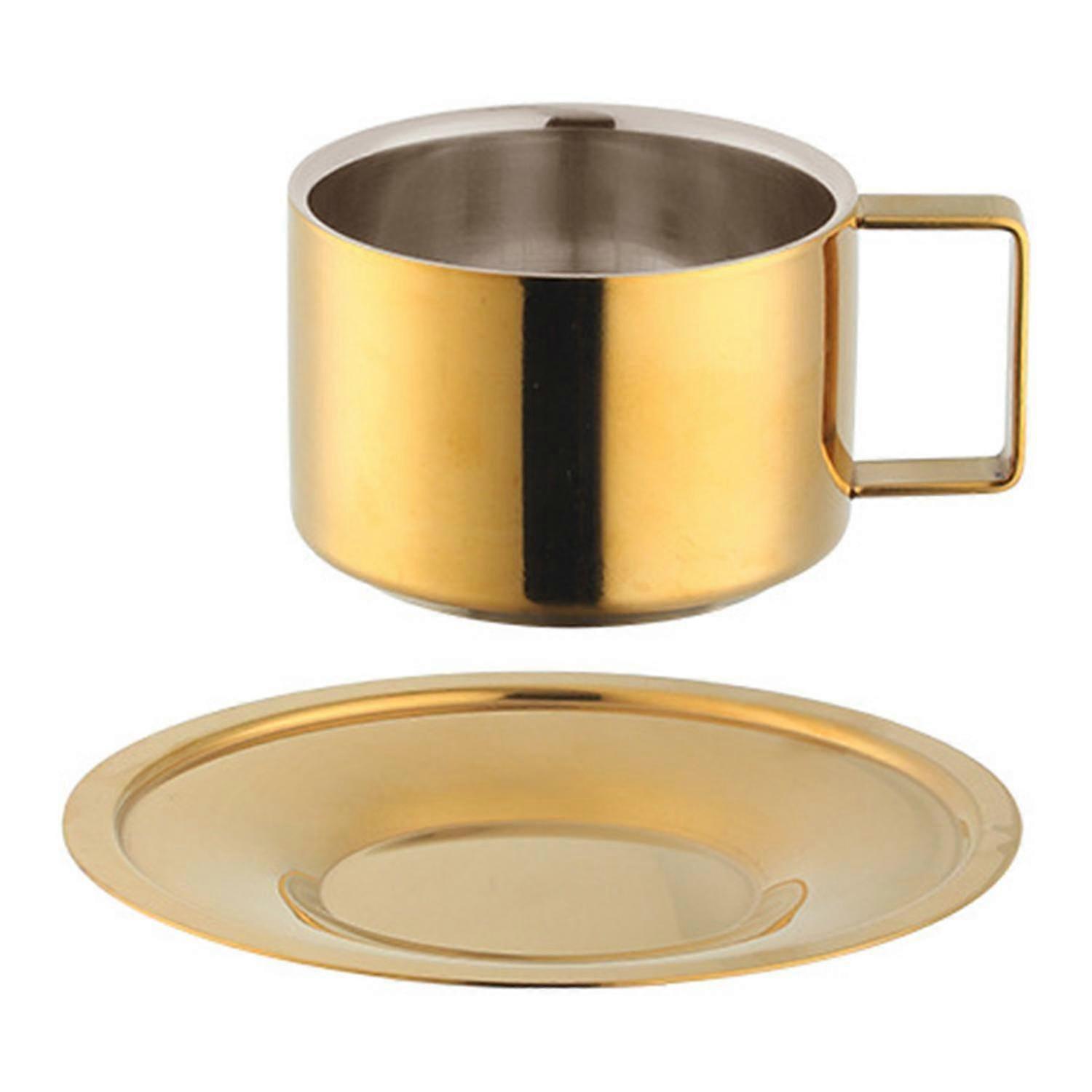 200ml Coffee Mugs Polished Rust-proof Stainless Steel Stylish Tea Milk Beer Cup with Handle for Kitc-ZZY