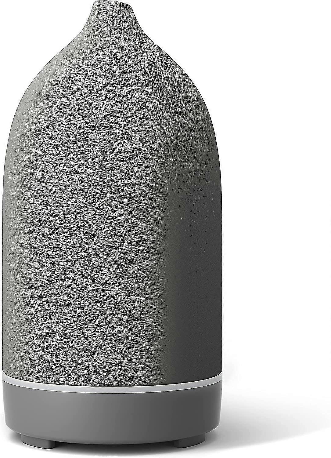Keramisk diffusor, aromaterapi essensiell olje diffusor for rom, stein diffusor stue (grå)