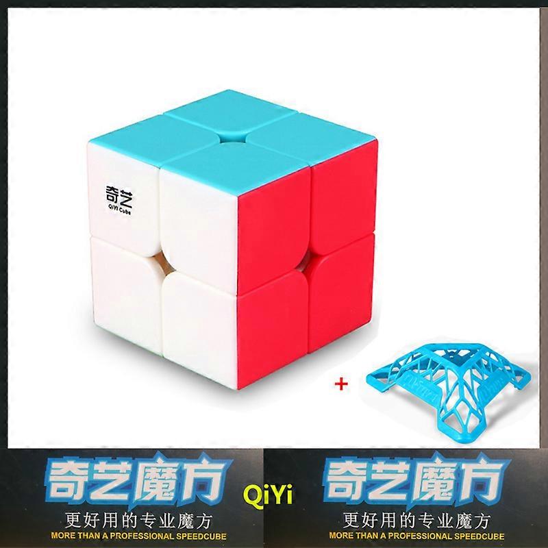 QIYI Qidi 2x2 Speed Magic Cube Puzzle Black Stickerless 2x2x2 Cubes Mini 51mm ABS Professional Puzzle Learnning Toys Game Gift