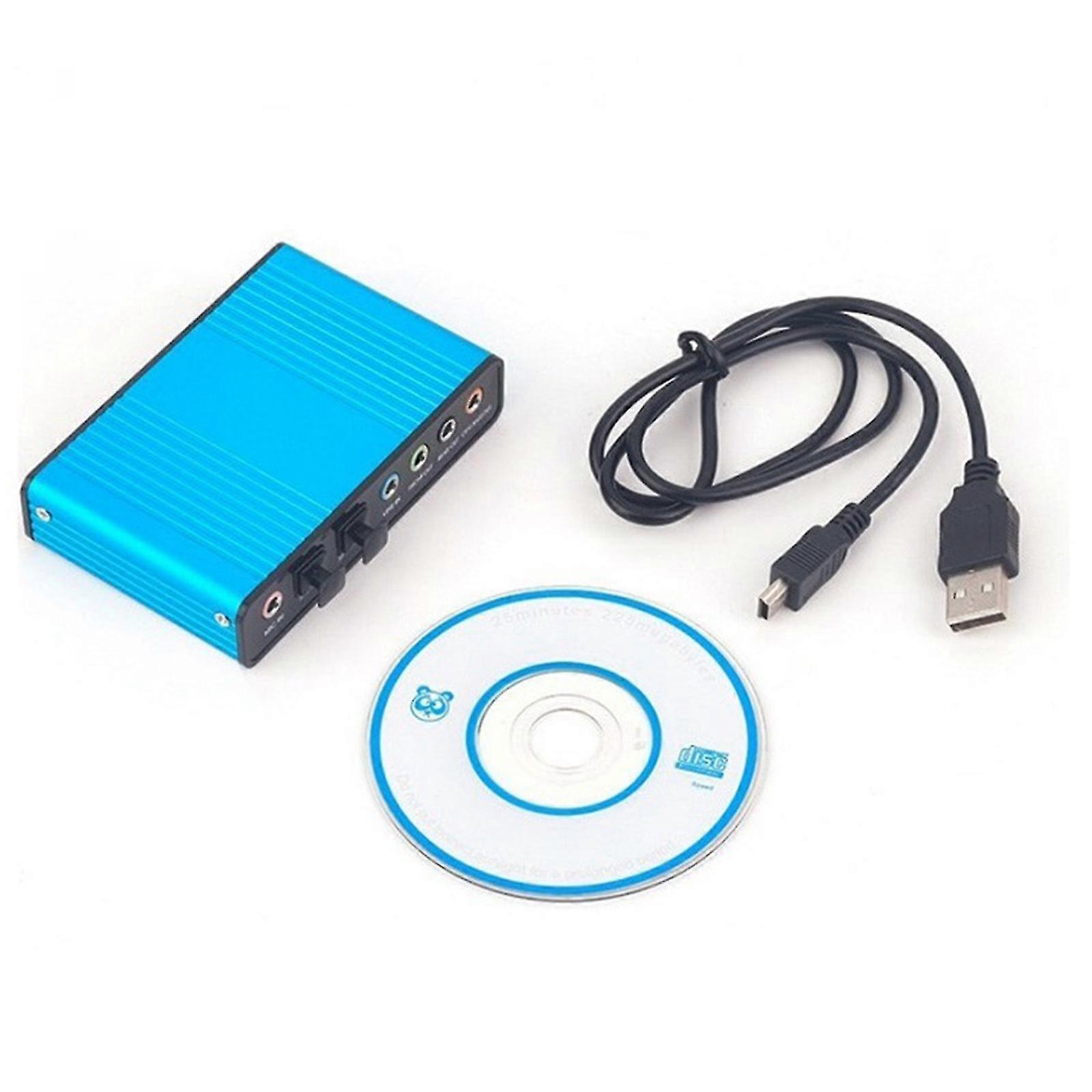 5.1/7.1 Sound Card USB Audio Optical Adapter Device 6 Channel SPDIF Intput/Out