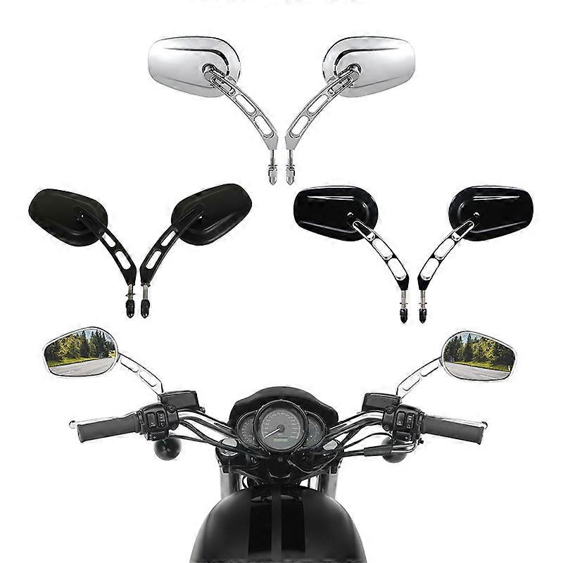 QX Motorcycle Universal 8MM Rear View Side Mirrors For Harley Road King Touring XL883 Sportster 1200 Fatboy Dyna Chopper Softail