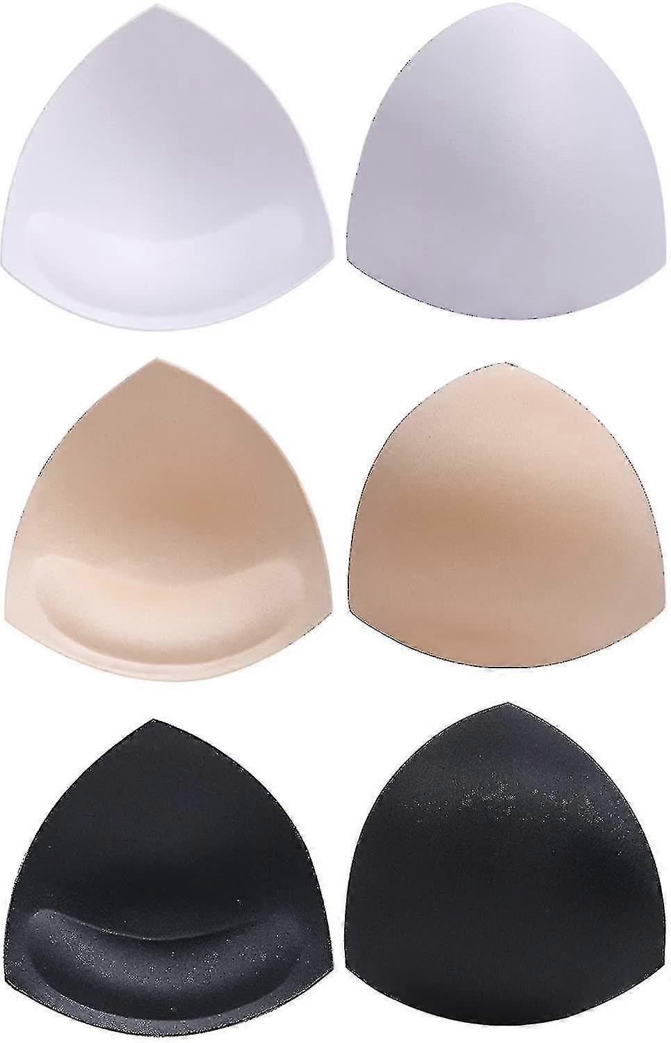 Podkładki pod biustonosz Bikini Pad Wkładki push-up Pad, 3 kolory, kształt trójkąta, czarny