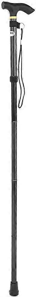 Black Walking Cane, Aluminum Alloy Telescopic Lightweight Non-Slip Walking Cane Trekking Mountaineering Stick for Men Women Elderly Mobility Walking T