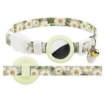 For Air Tag Collar, Collar, Kitten Collar Breakaway With Silicone Holder, For Girl Boy Cats Green