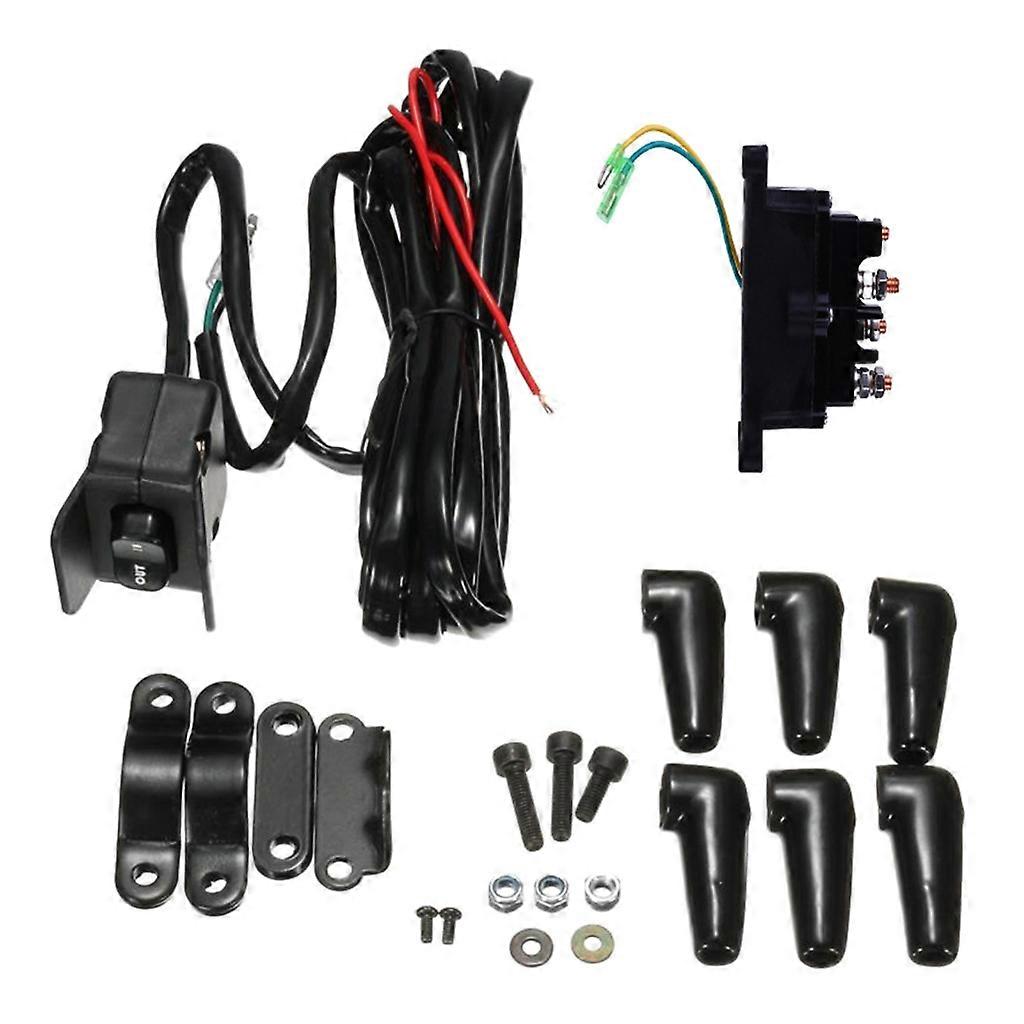 Winch Solenoid Relay Contactor 12V Protecting Caps Winch Switch Replacement