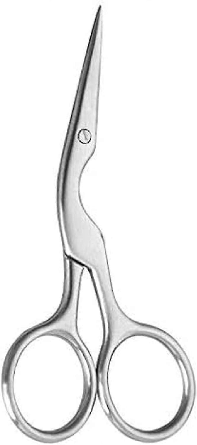 Eyebrow Tweezers Brow Shaping Scissors (Silver)
