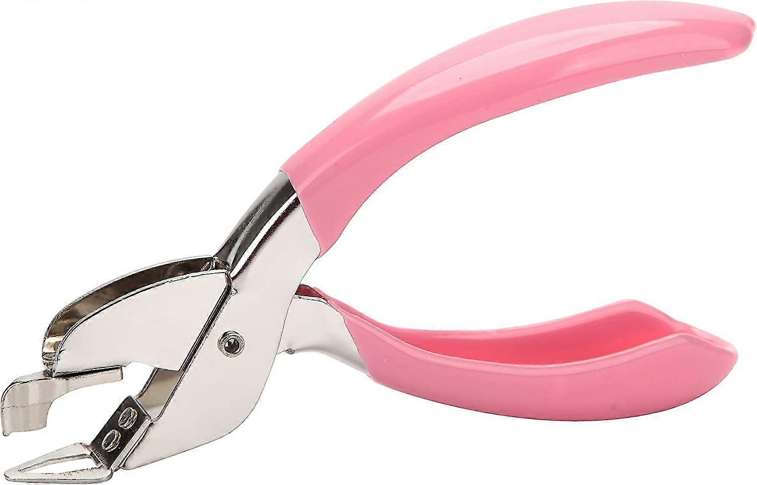 Staple Remover Tool for Office Heavy Hand Staple Pin Pull Easy to Remove(Pink)