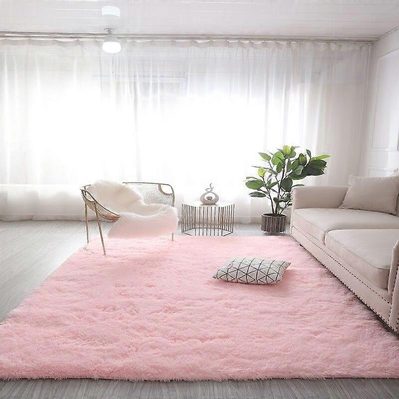 Stort plys tæppe Stue dekoration Fluffy Tæppe Tykke soveværelse Tæpper Skridsikker Gulv Bløde Lounge Tæpper Solid Mat