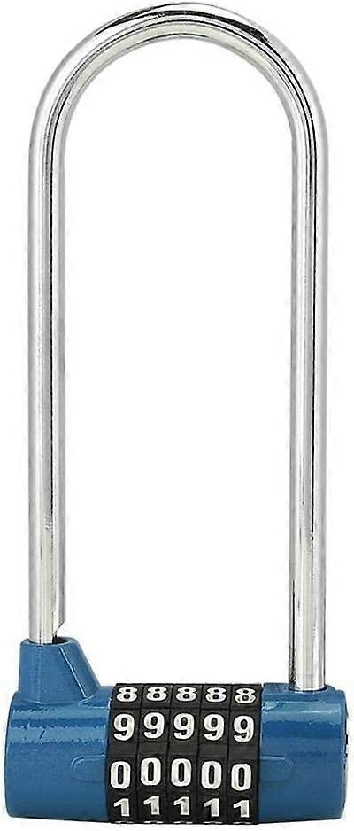 Cadenas combiné de code de sécurité en forme de U en alliage de zinc avec cadenas combiné en forme de U (bleu)