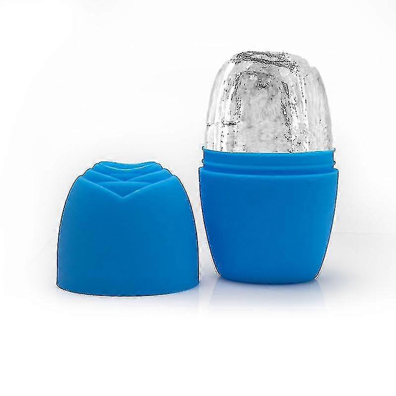 Ice Roller For Face And Eyes - Luxurious Iced Contour Stick Roller - Cold Facial Roller For Skincare, Puffiness - Silicone Ice(blue)