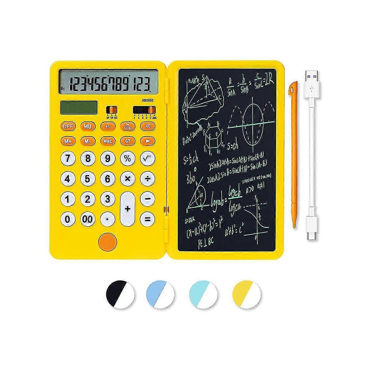 12 Digit Display Office Desk Calcultors With Erasable Writing Table, Suitable For Office, School An