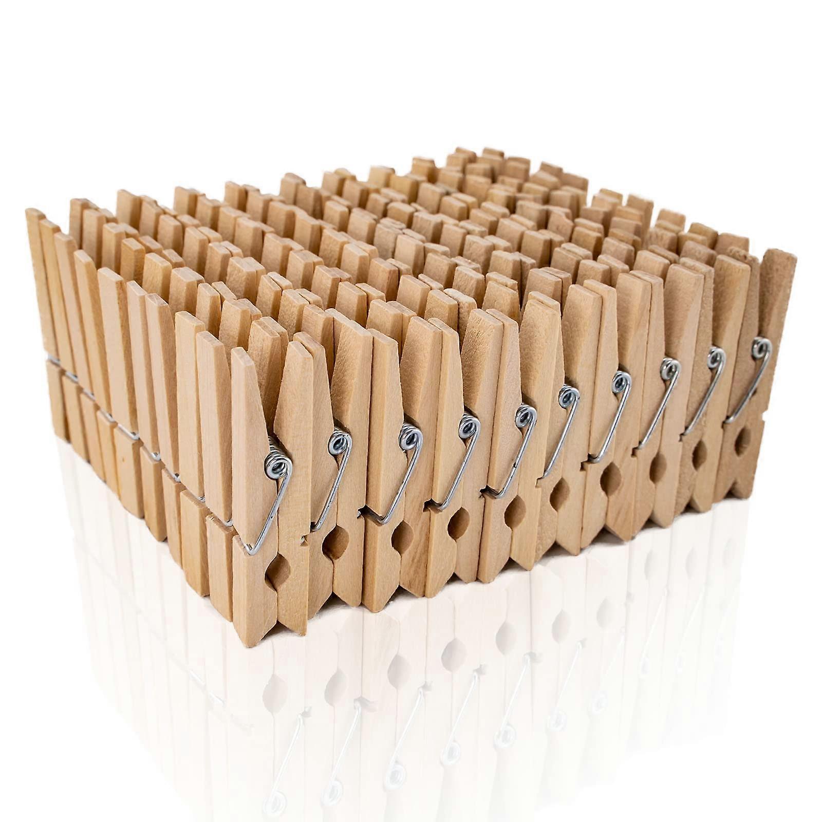 Holz Kleeder Καρφίτσες 100τμχ Φυσική Σημύδα Holz Kleeder Καρφίτσες 45mm, geegent έλατο Bro, Iessen, Kleeder, Intim, κλπ.