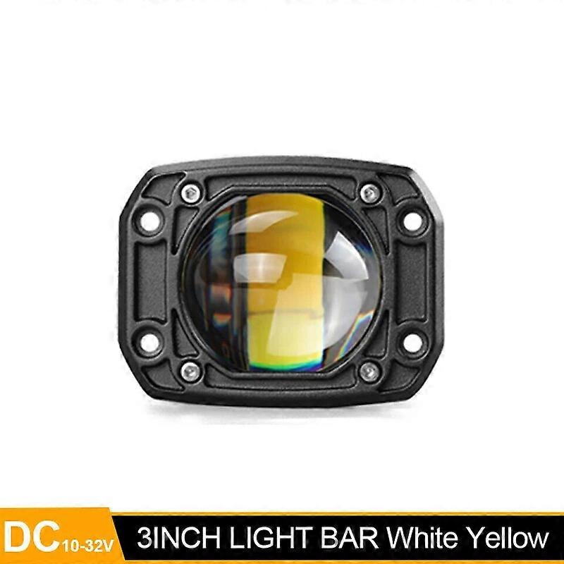 3 Inch 8D LED Lens Work Light 40W Dual Color 3inch Fog Lamp Driving Beam Square Round For Off Road 4WD Truck SUV ATV Motorcycle