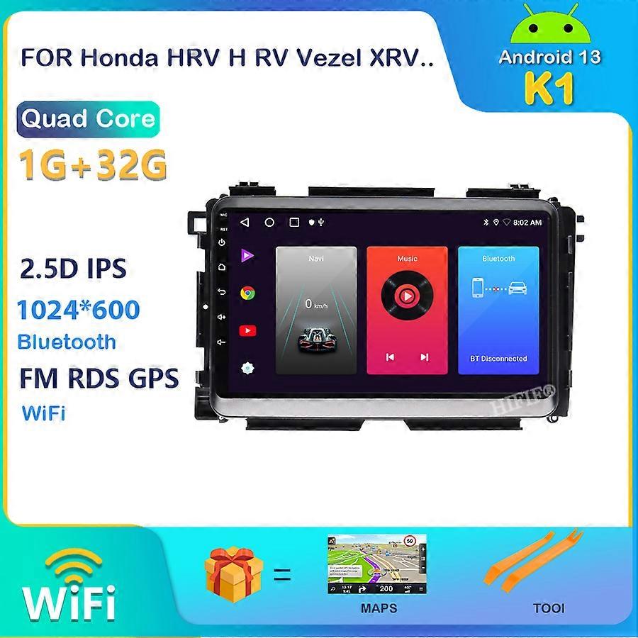 Android 13 For Honda Vezel HR - V HRV HR V XRV 2015 - 2017 Car Radio Multimedia Video Player Navigation GPS Android No 2din DVD