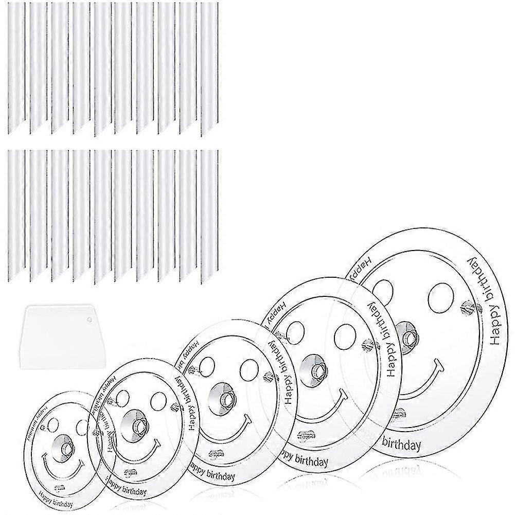 Cake Supports For Multi-tier Cakes Cake Stand 5 Levels (9/12/16/20/26cm)) With 20 Plastic Dowel Rai TINGQUAN
