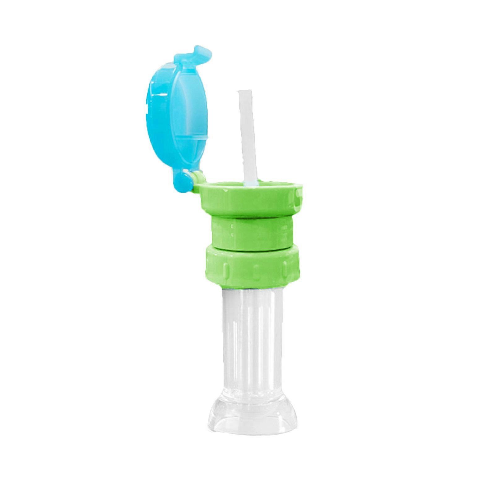Portable Anti-Choking Straw Lid,Universal Silicone Sippy Cup Lids for Bottles Green/Pink/Blue