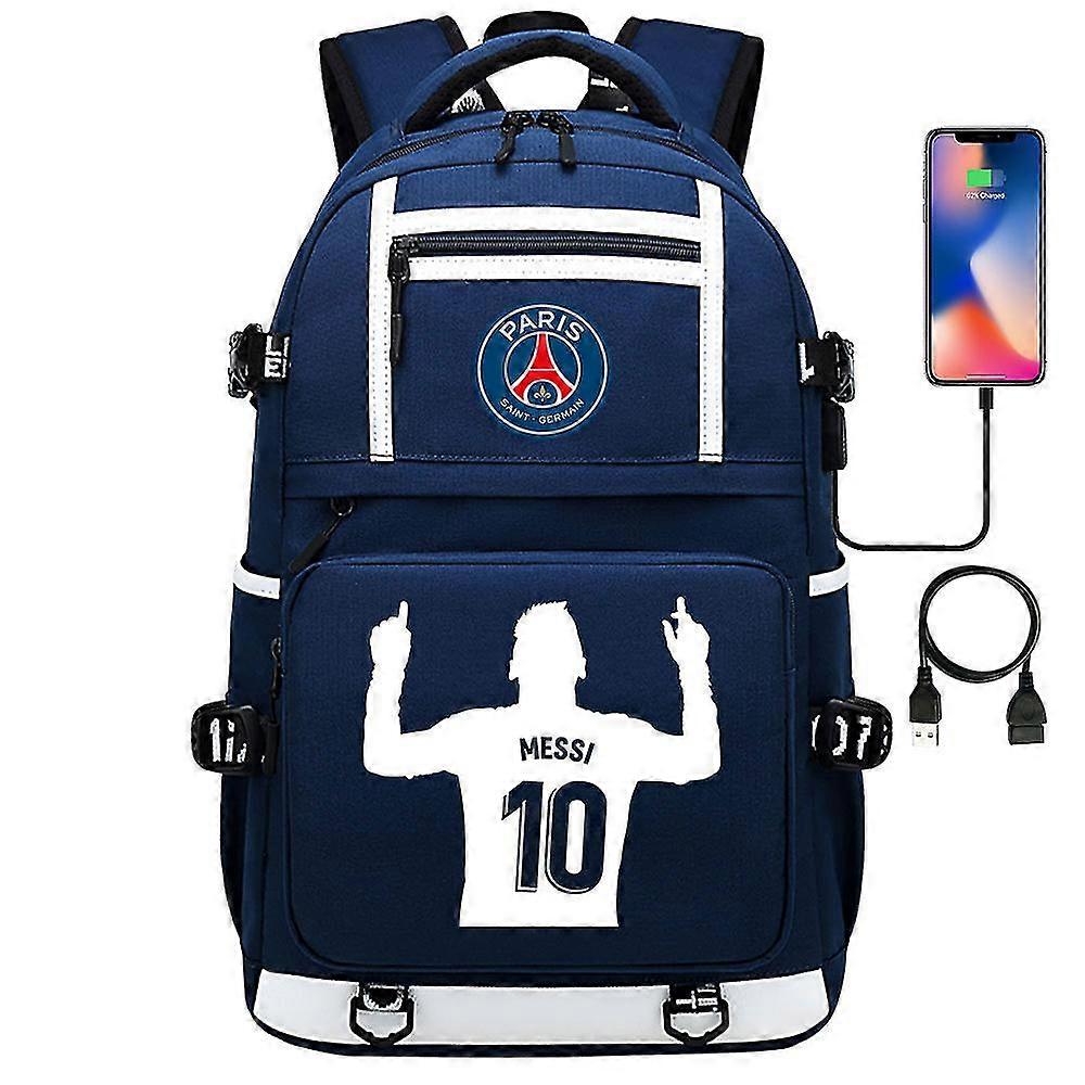 حقيبة ظهر ميسي: تصميم مموه ، منفذ شحن USB ، حجرة كمبيوتر محمول مقاس 17 بوصة ، حقيبة مدرسية متعددة الوظائف للأعمال والسفر