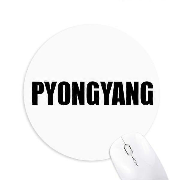 Pyongyang North Korea Name Round Non-Slip Rubber Mousepad Game Office Mouse Pad
