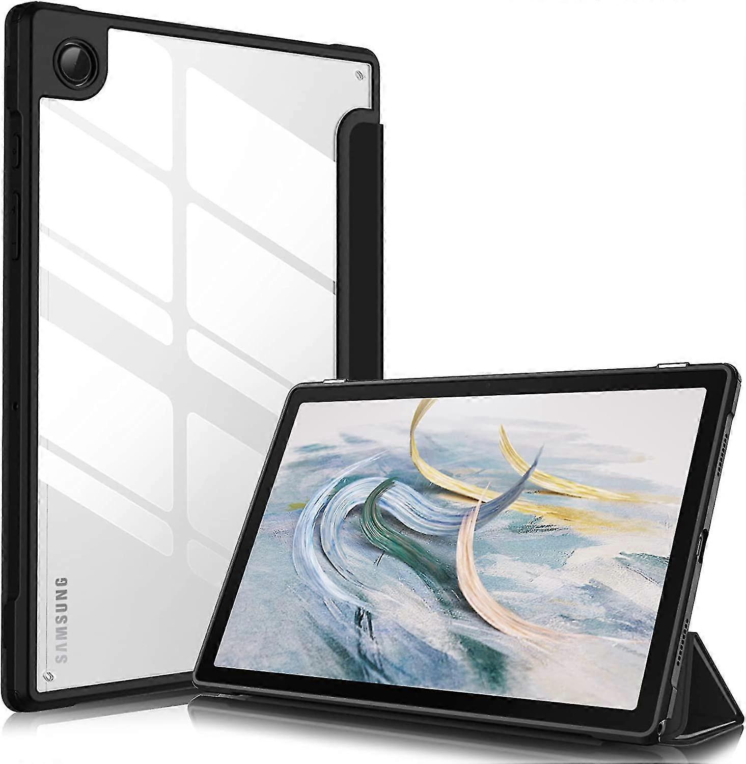 Slim Case For Samsung Galaxy Tab A8 10.5 Inch 2022 Model (sm-x200/x205/x207), Shockproof Cover With Clear Transparent Back Shell, Auto Wake/sleep