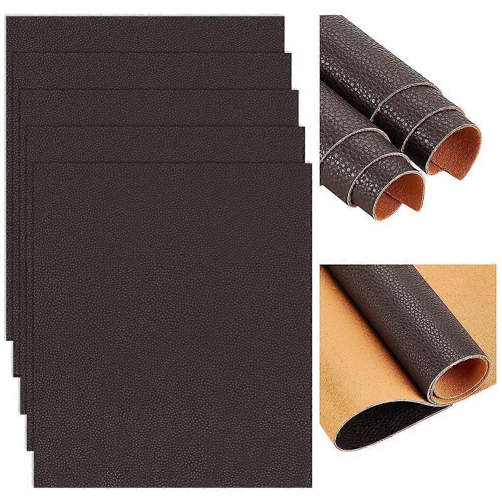 Rectangle PU Leather Fabric for Sofa/Seat Patch Coconut Brown 30x25x0.12cm