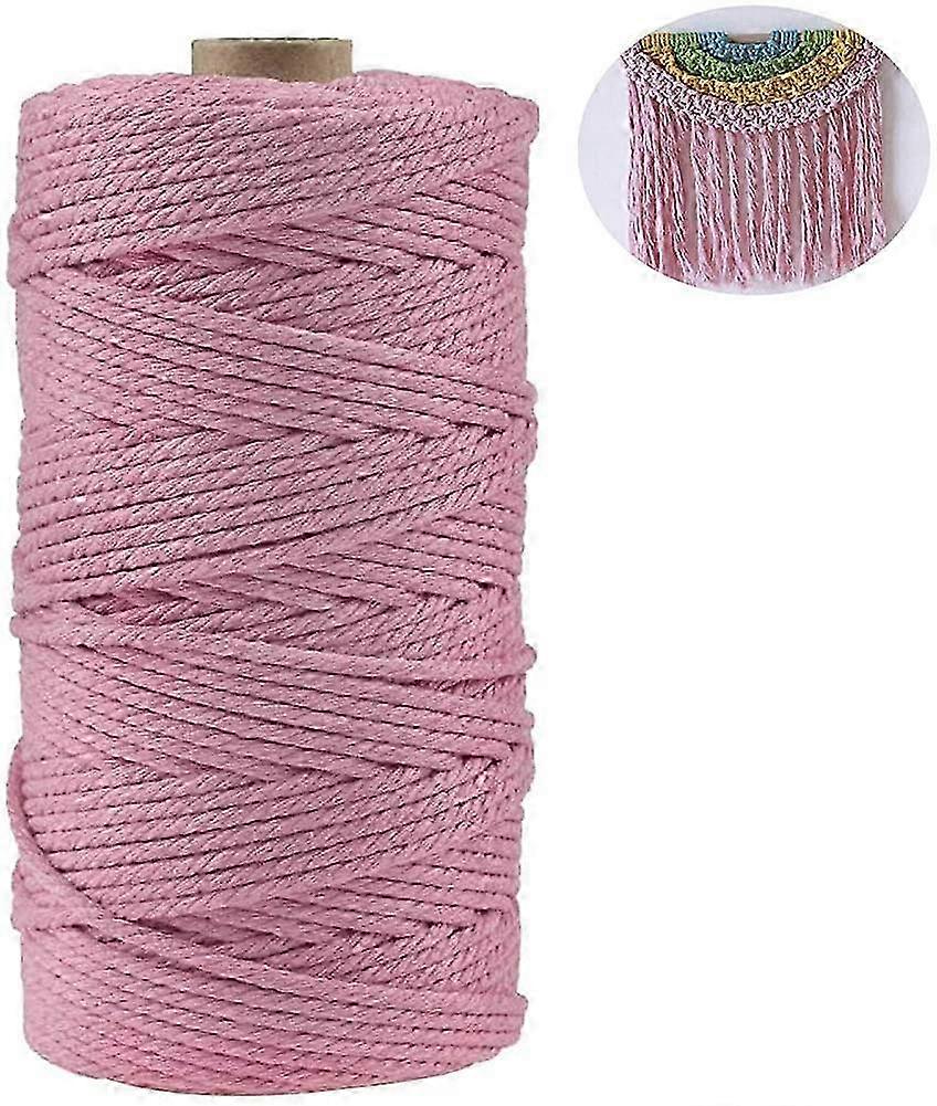 Hilo de algodón macramé 3 mm x 200 m Cuerda de macramé Cuerda de algodón de macramé Cordón de macramé.Para tejer