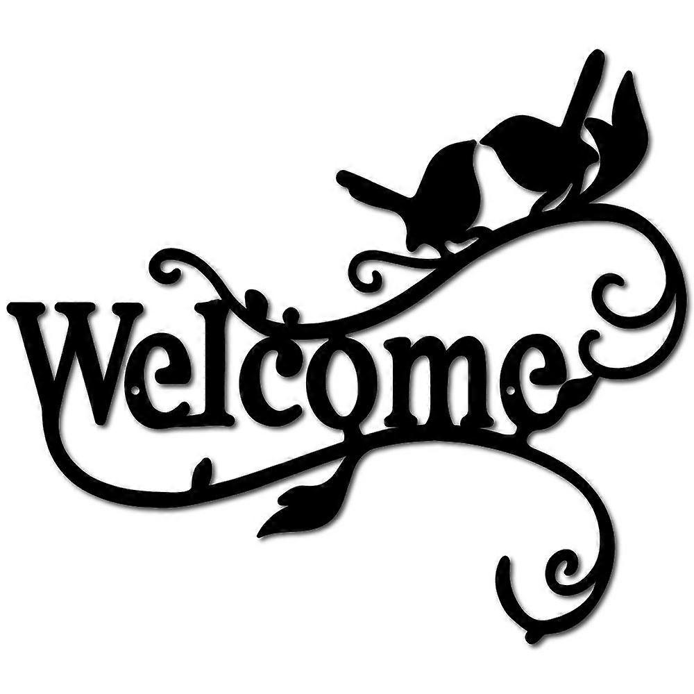 Iron Wall Signs Metal Art Wall Decoration for Living Room Home Office Garden Kitchen Hotel Balcony Bird 350x400x1mm Hole: 5mm