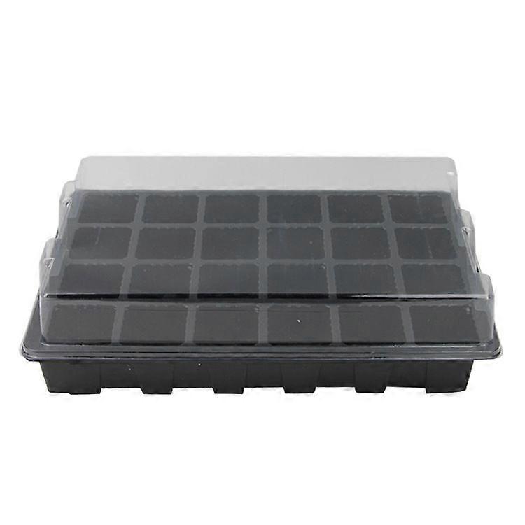 2-Set Garden Propagator Set, Seed Tray Kits with 24-Cell, Seed Starter Tray with Dome and Base(24-Cell Per Tray)