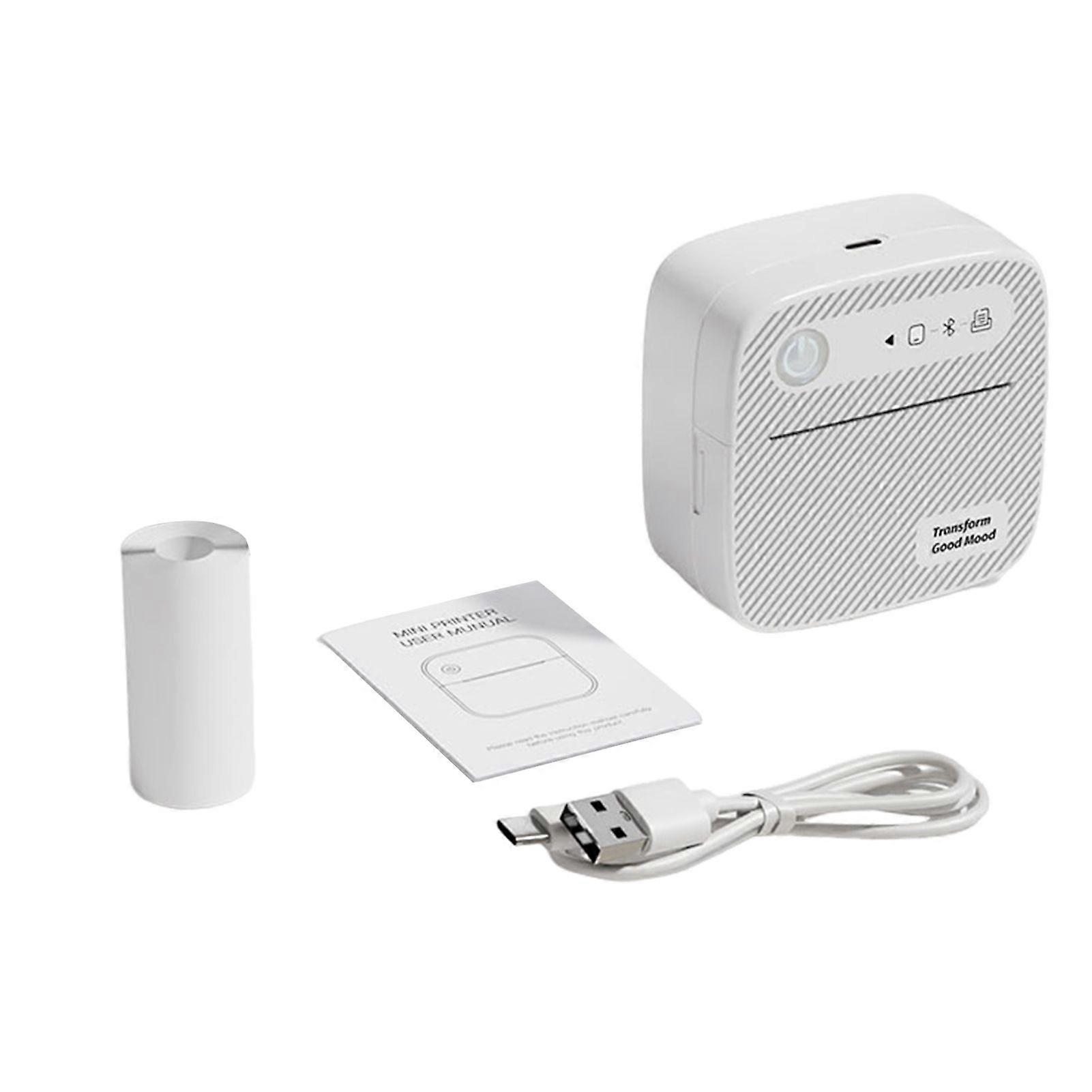 Mini Thermal Printer 200DPI Wireless Bluetooth-compatible Portable Photos Receipts Notes Lists Label Memo QR Code Portable Pocket Inkless Printer