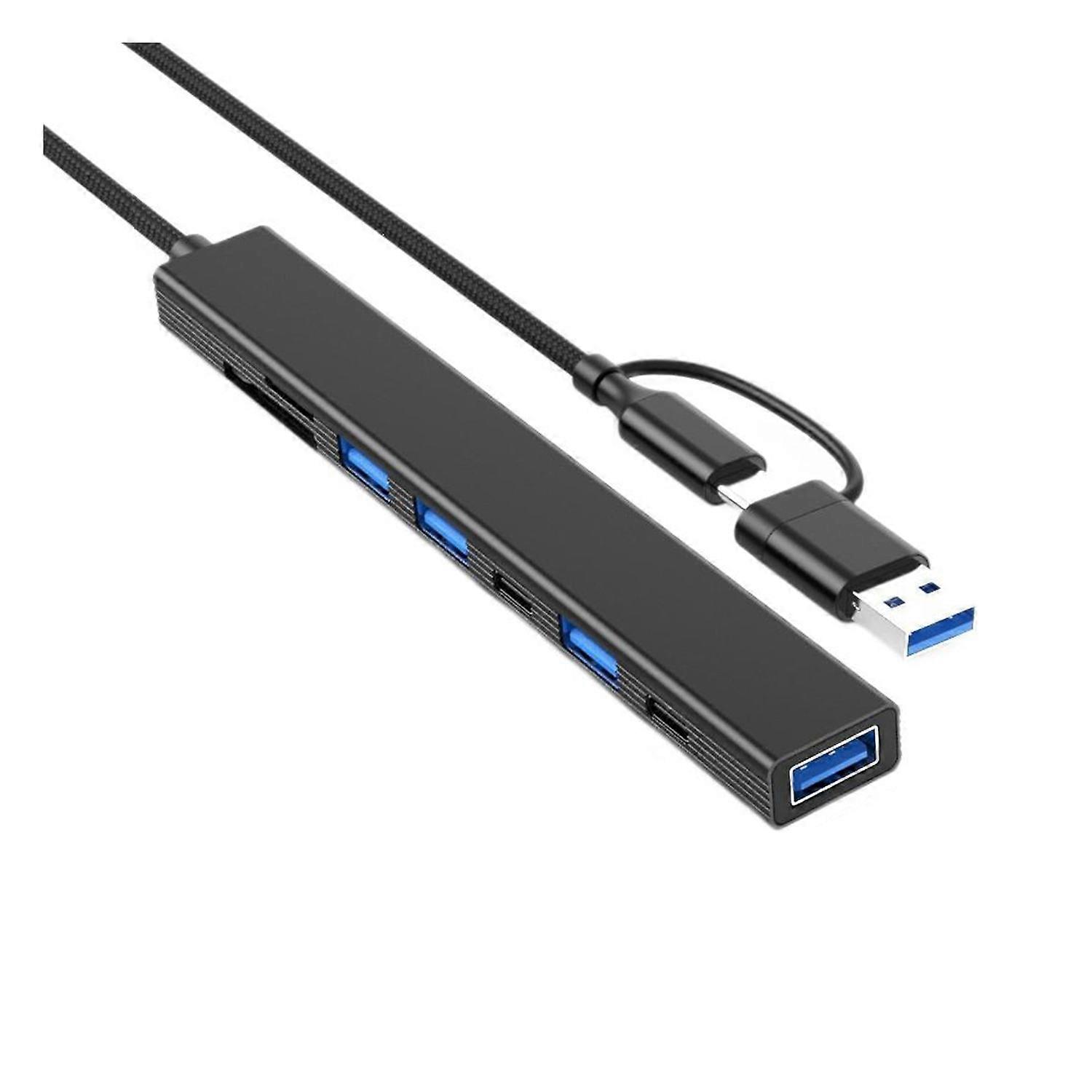 USB 3.0 Hub Docking Station 5Gbps Data Transfer 2TB Capacity SD/TF Card Reader Plug-and-Play Docking