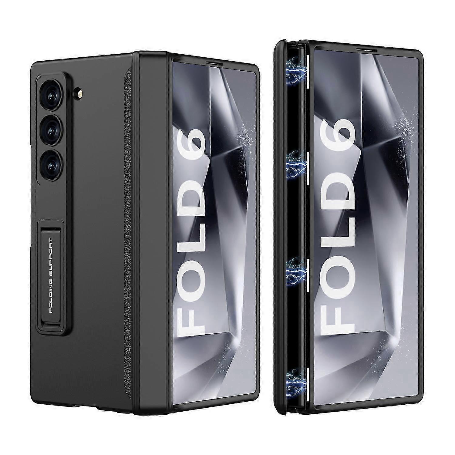 Magnetic Hinge Protection Case for Samsung Galaxy Z Fold 6 with Built-in Screen Protector & Stand