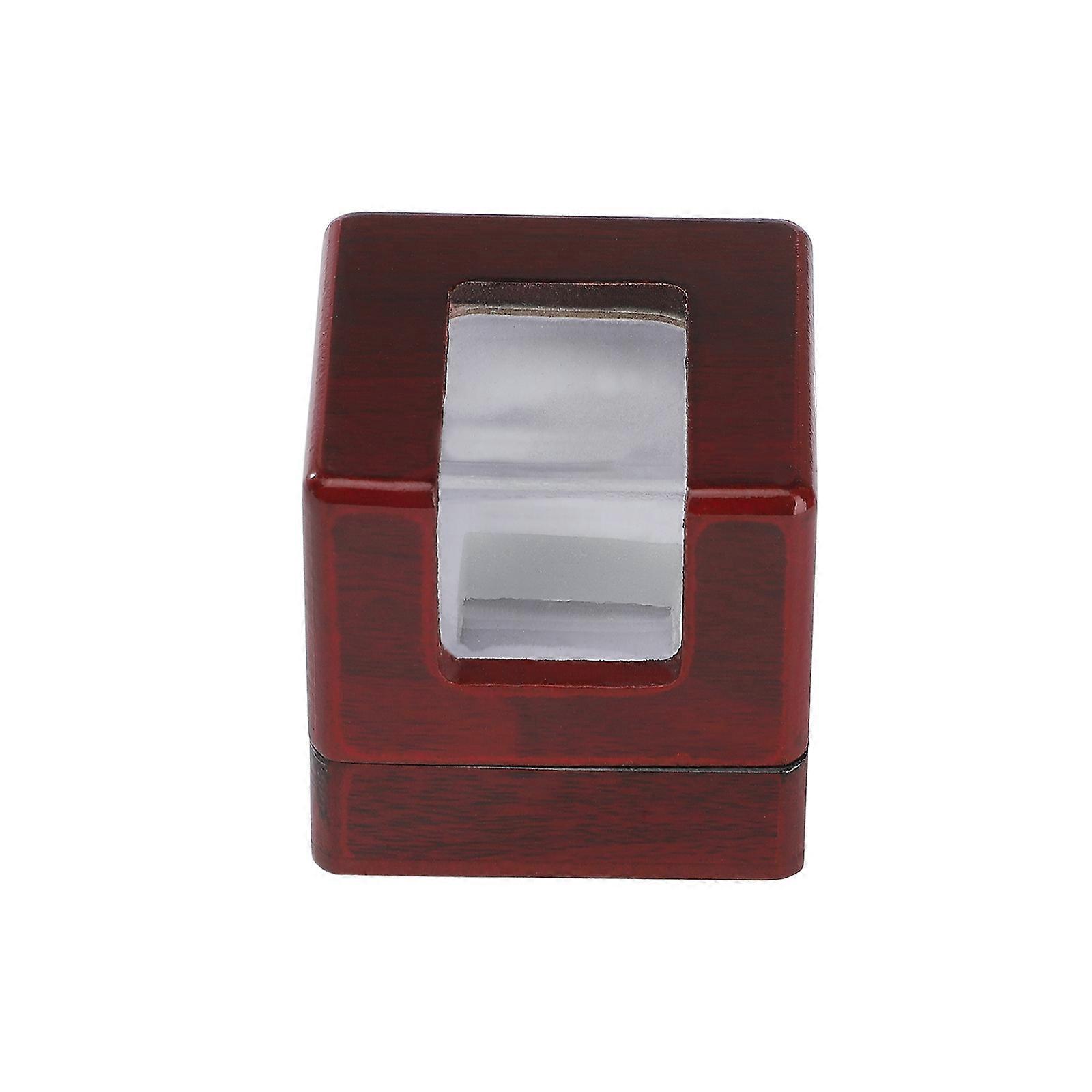Creative Small Wooden Box with Transparent Glass for Ring Display