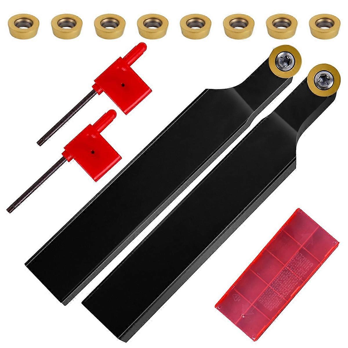 Lathe Blade Holder Turning Boring Tool SRAPR1616H10 & SRAPL1616H10 + 10pcs RPMT10T3 Carbide Inserts