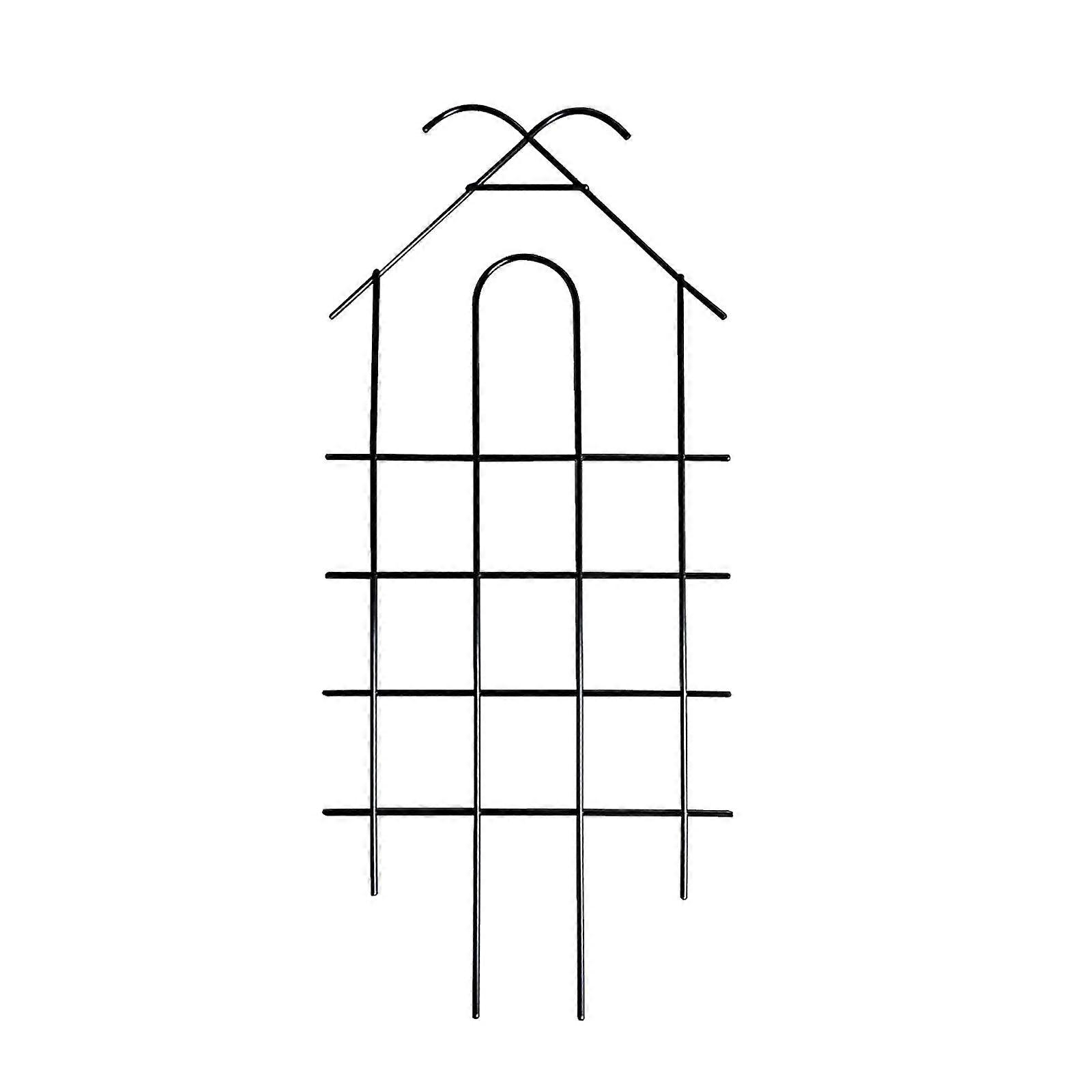 格子縞金属植物トレリス小さな植物トレリスは、屋内屋外ガーデンフラワーブラックのサポートポールを登ります