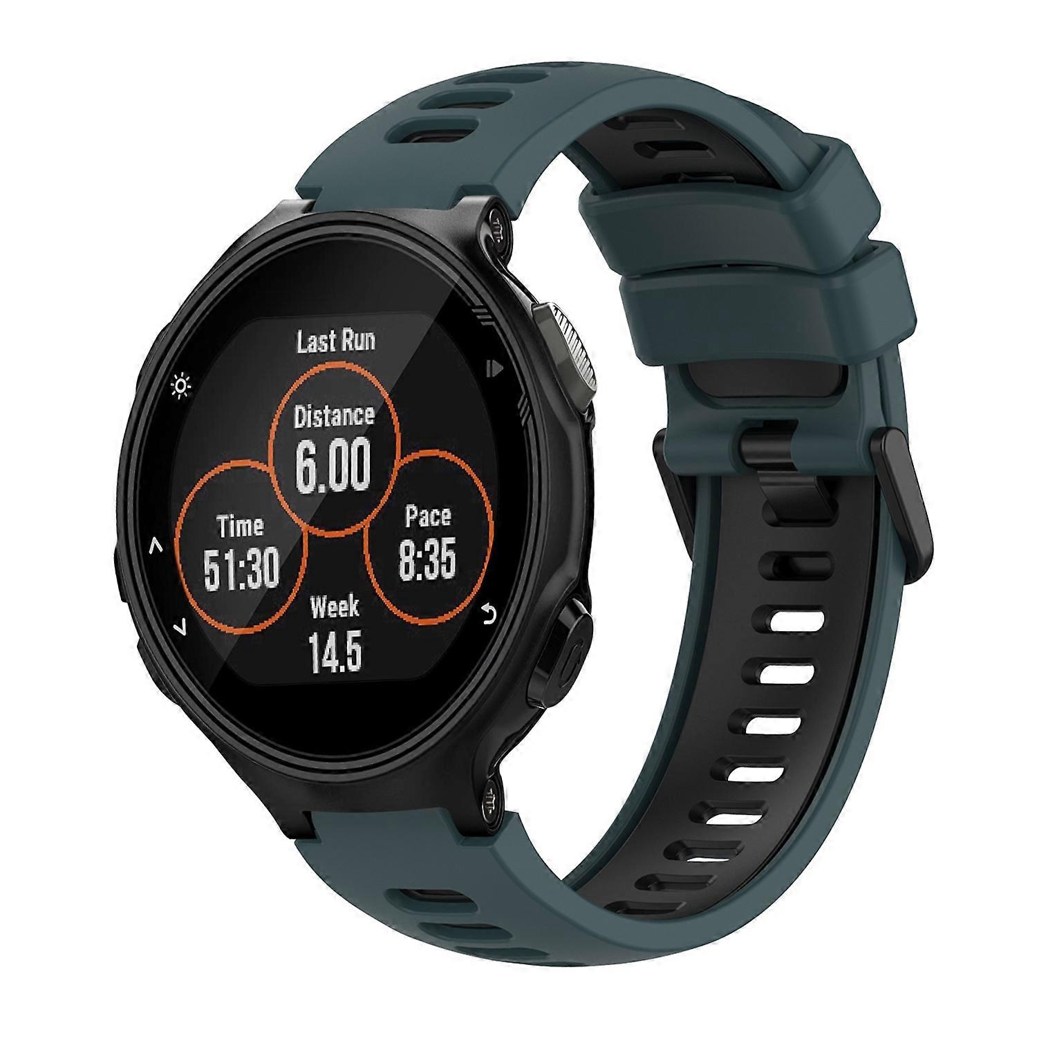 For Garmin Forerunner 735 / 735XT Two-Color Silicone Watch Band