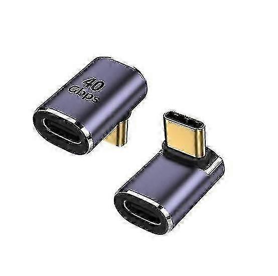 Usb C 90 Adapter Type C Interface Adapter Female To Male Right Angle Coupler Usb4.0 40gbps Data Transfer Charging Type C