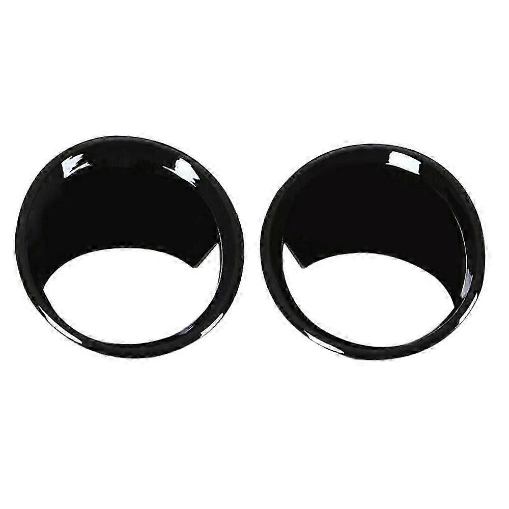 2Pcs Glossy Black Car Front Fog Light Lamp Cover Trim suitable for X1 F48 2016-2019