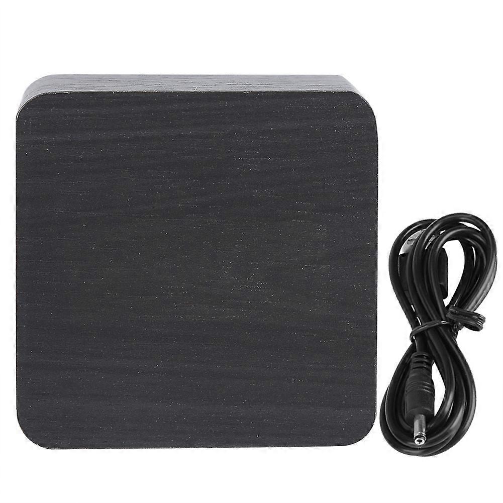 Wooden LED Digital Alarm Clock With Time Display Thermometer Voice Control Desk Clock